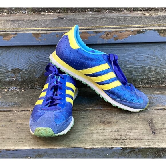 Adidas Other - Adidas Originals V-Jog Blue Yellow Retro Sneakers 675001